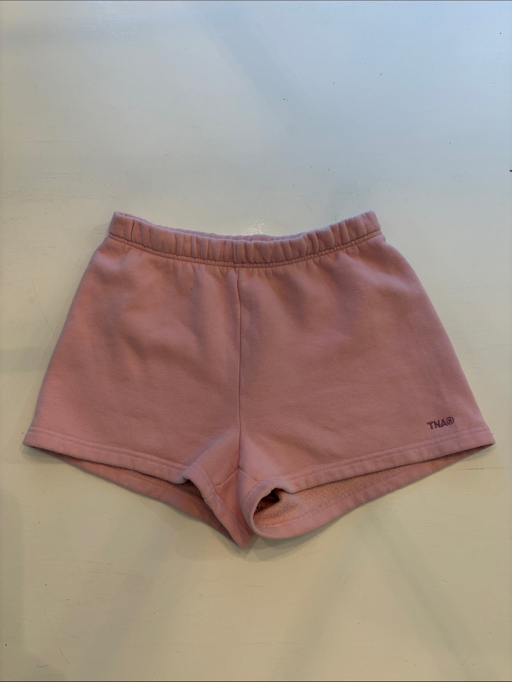 TNA Dusty Pink Women's High-Rise Lounge Shorts